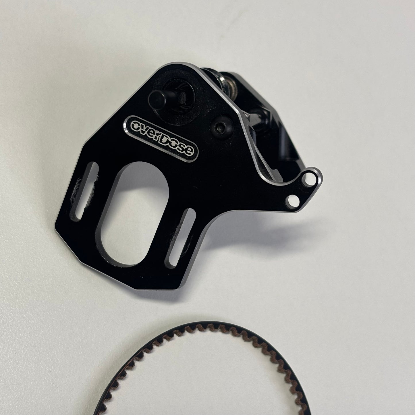 Overdose Type 1 Rear Drive Motor Mount Black Alloy Shaft Belt