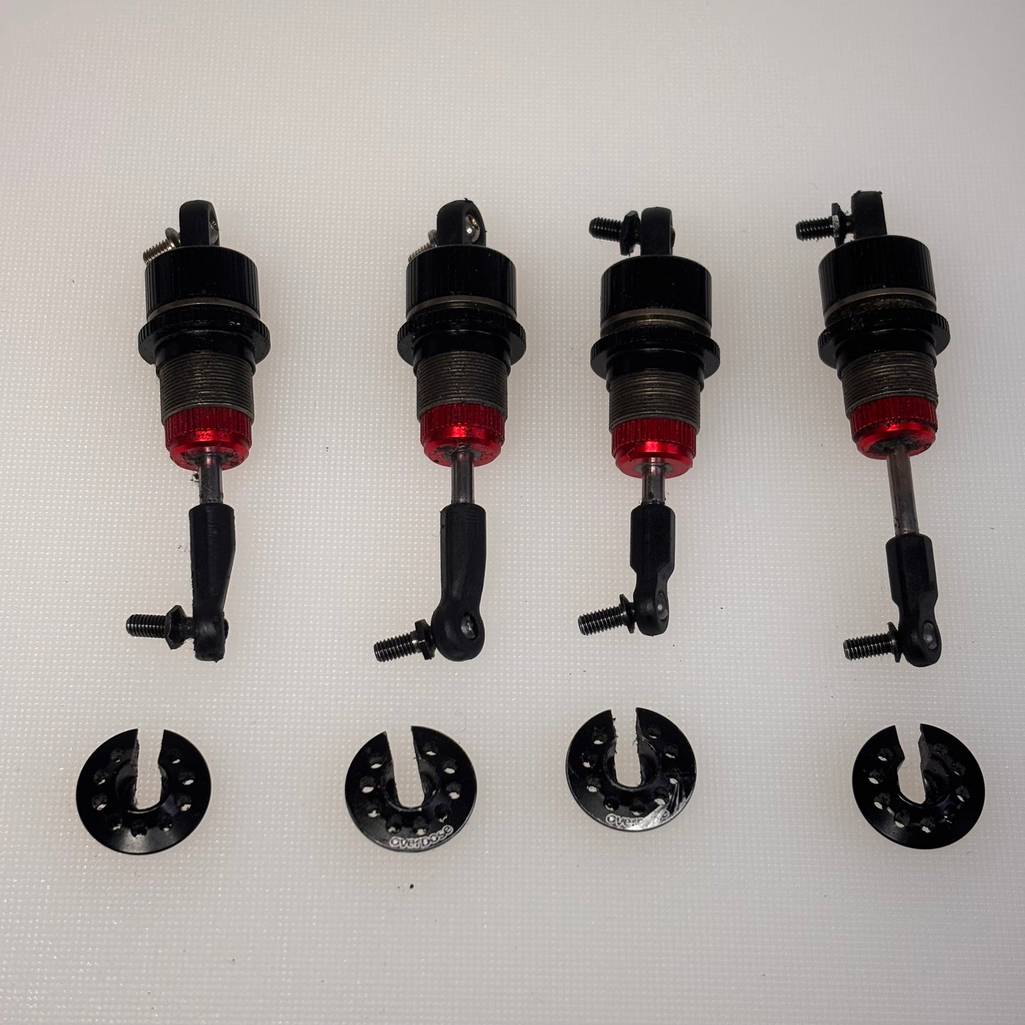 MST TR56 Black Red Alloy Shocks with Overdose