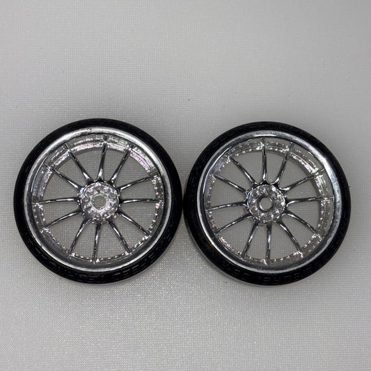Yokomo Silver Wheels And Tyres Offset 3mm