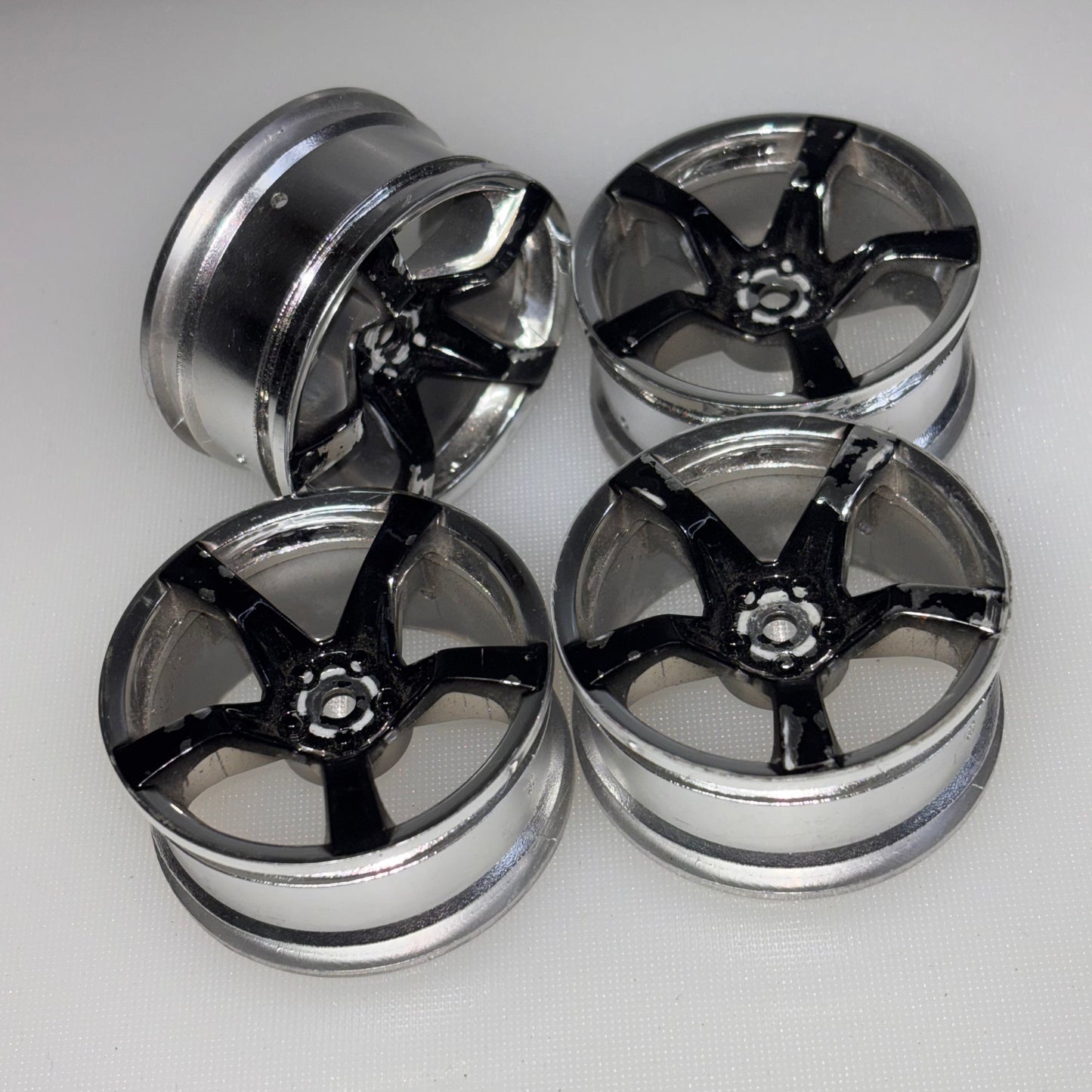 Silver/ Black Wheels