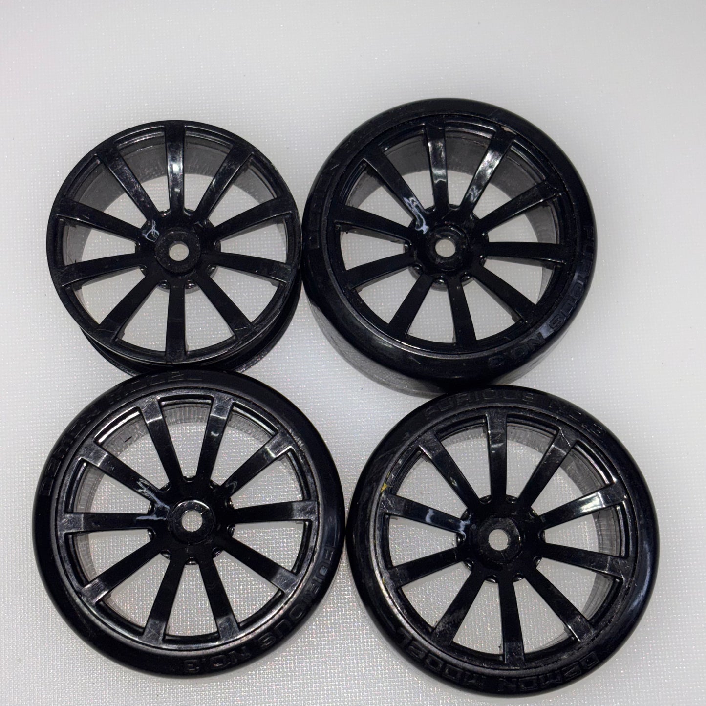 Black Wheels With  Tyres