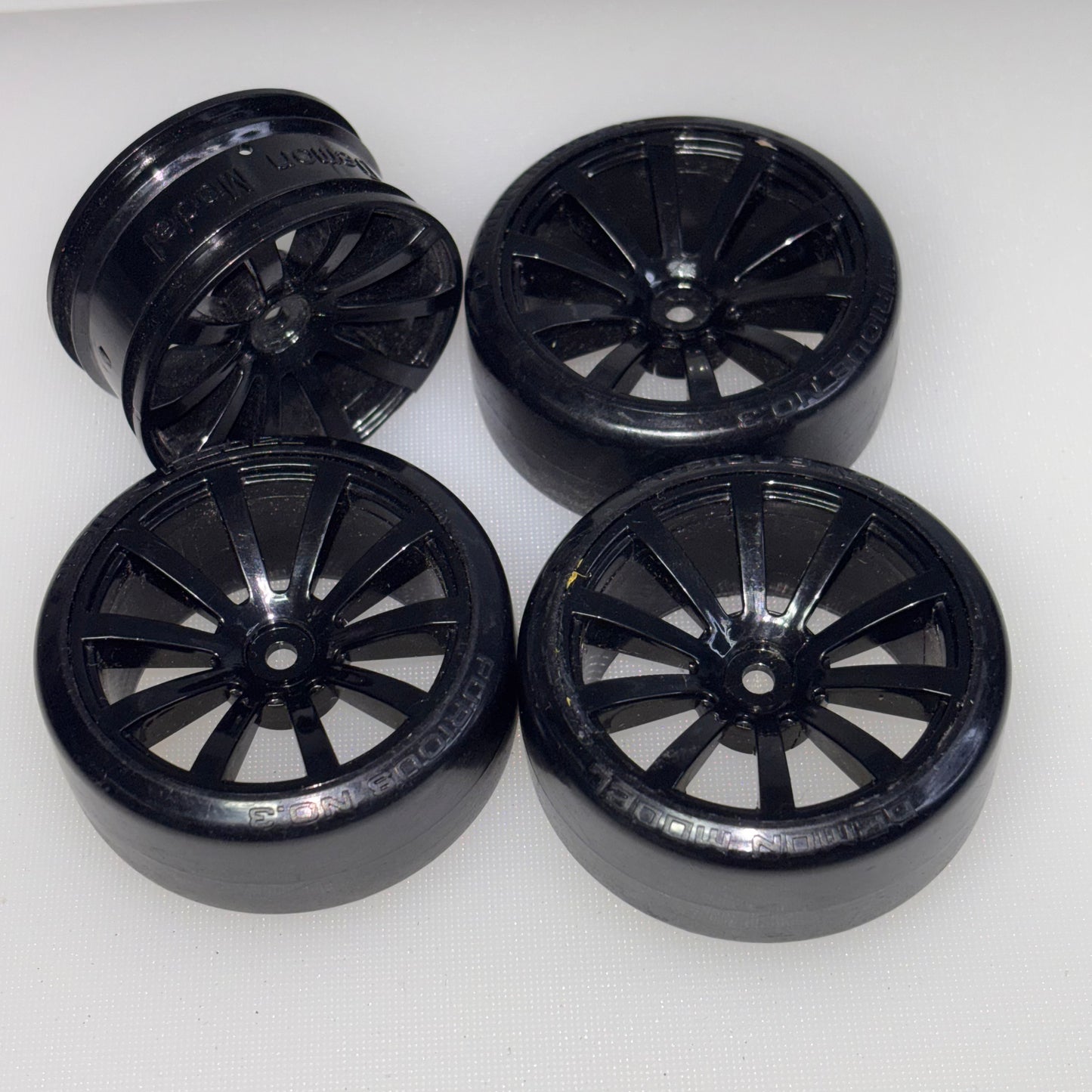 Black Wheels With  Tyres