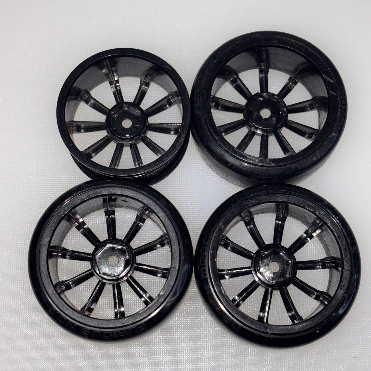 Black Wheels With  Tyres