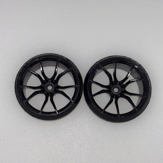 2 x MST Black Wheels And Tyres 8mm Offset