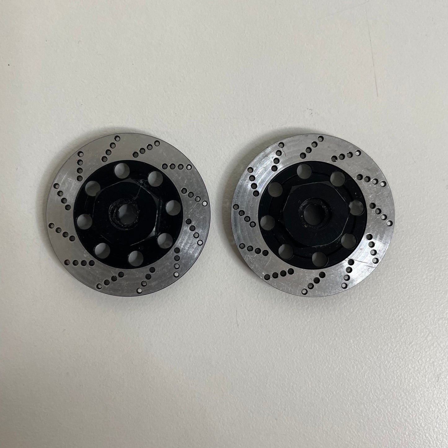 Wheel Hex Black Alloy Brake Discs x2