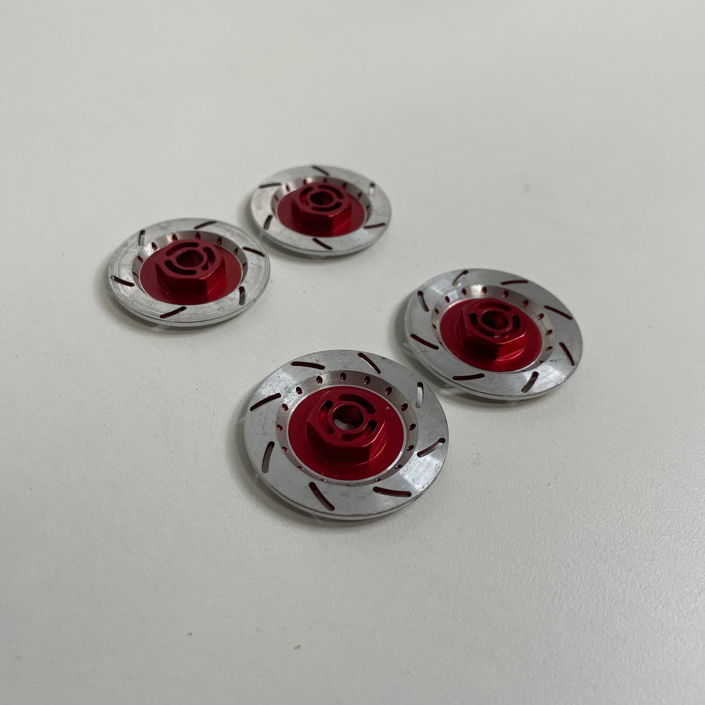 Wheel Hex Red Alloy Brake Discs x4