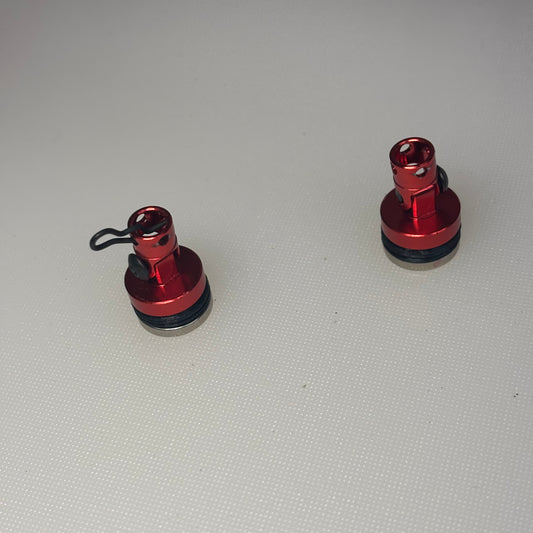 Pair Red Alloy Magnet Mounts