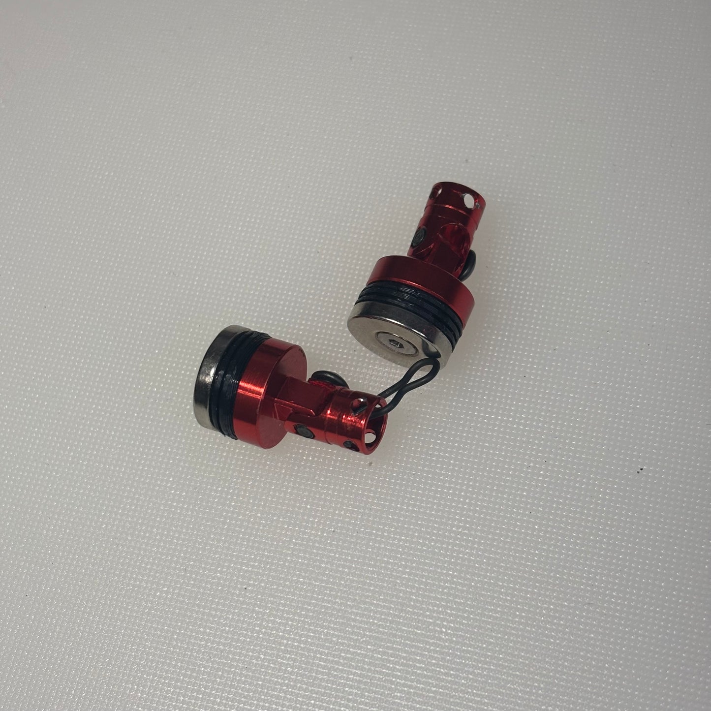 Pair Red Alloy Magnet Mounts