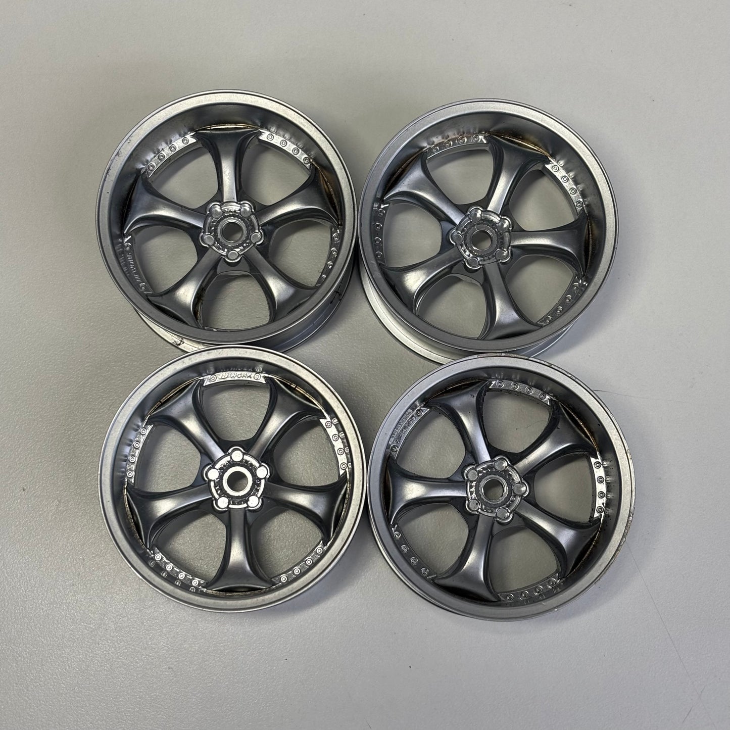 Overdose Work VS-KF VSKF Silver 7MM Offset Wheels