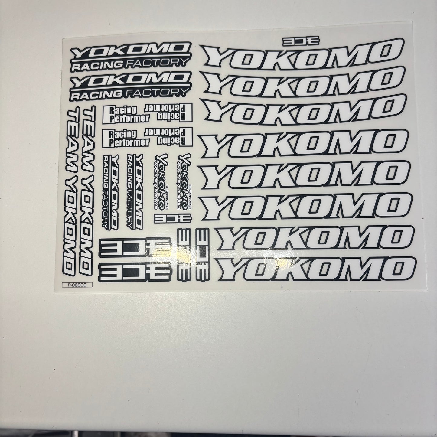 Yokomo Stickers Black/White