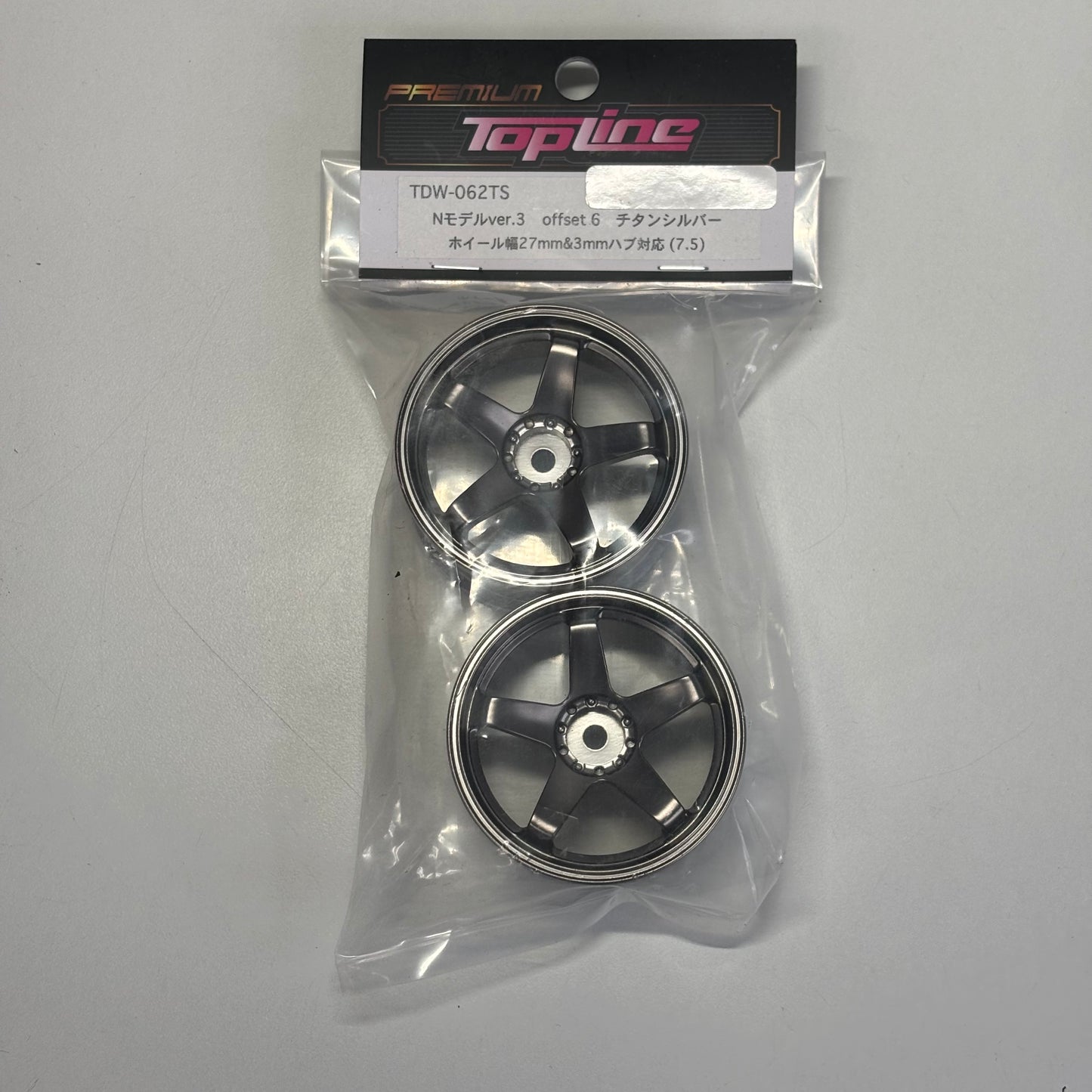 Topline Premium Matt Silver Offset 6 Wheels Pair