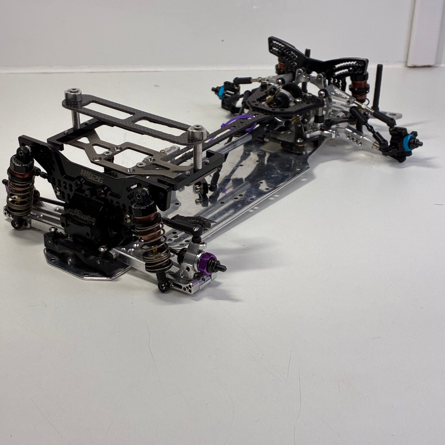 Wrap Up Next FRD RWD Front Motor Full Alloy Carbon Chassis