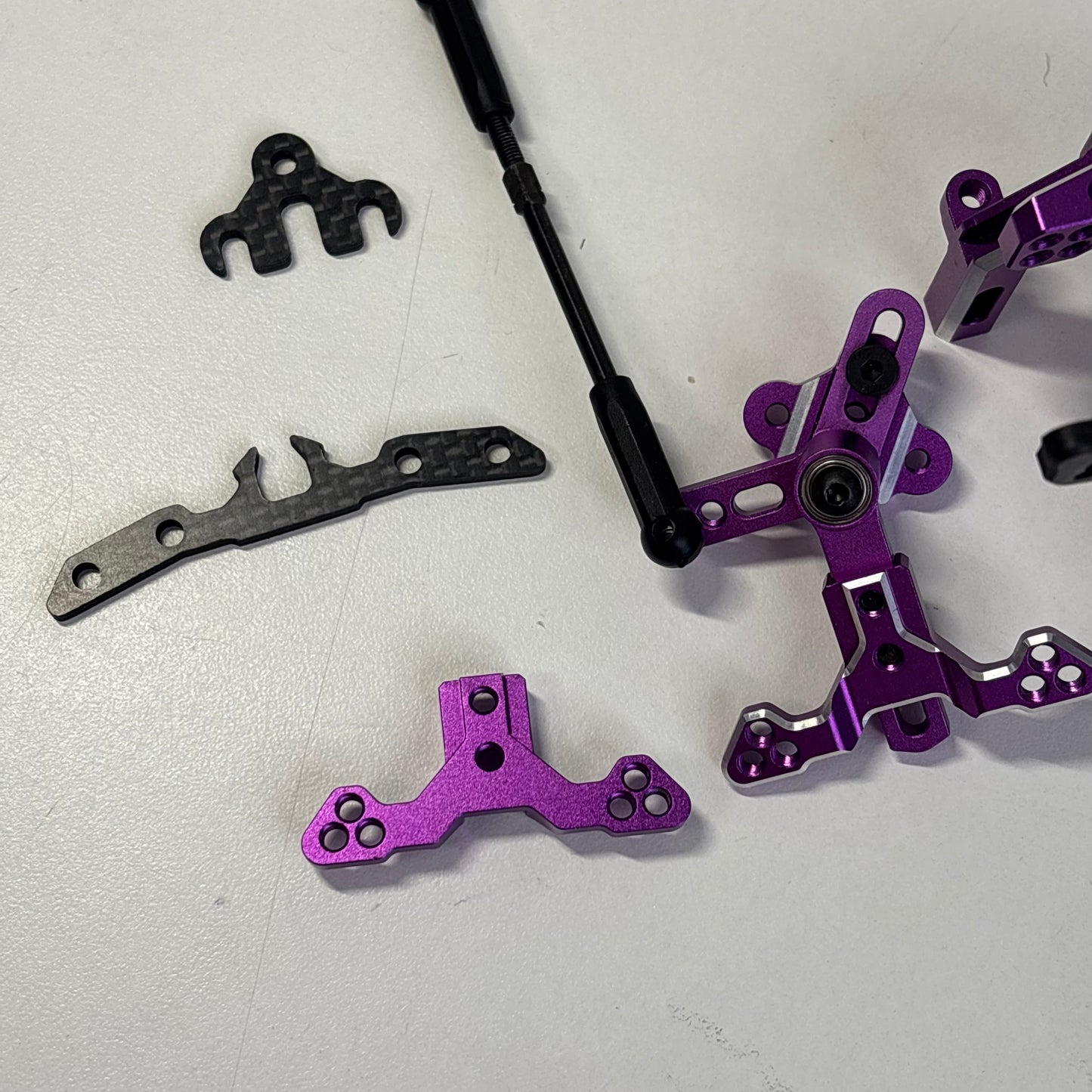 Team AD AD-XF Front Bulkhead Purple Alloy Conversion AD-9019R