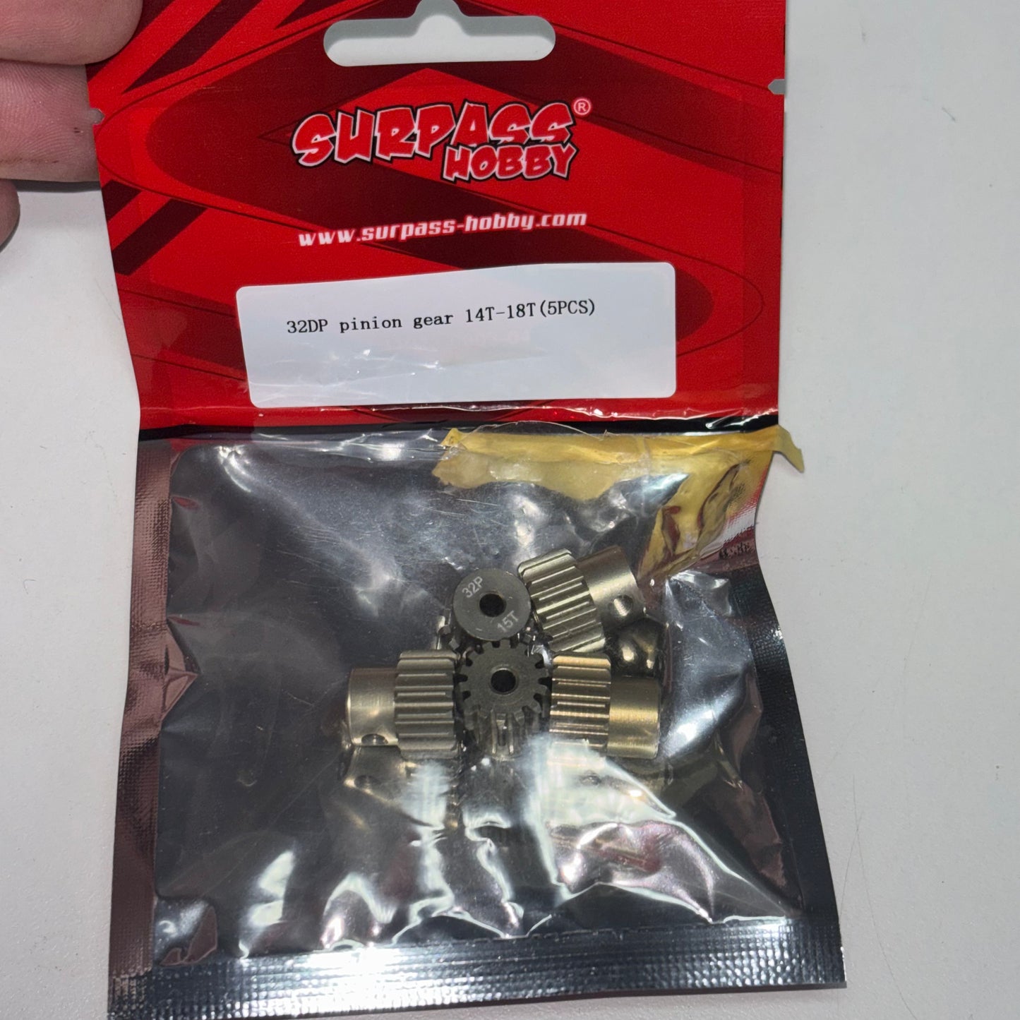 Surpass Hobby 32DP Pinion Gear 14T-18T (5PCS)