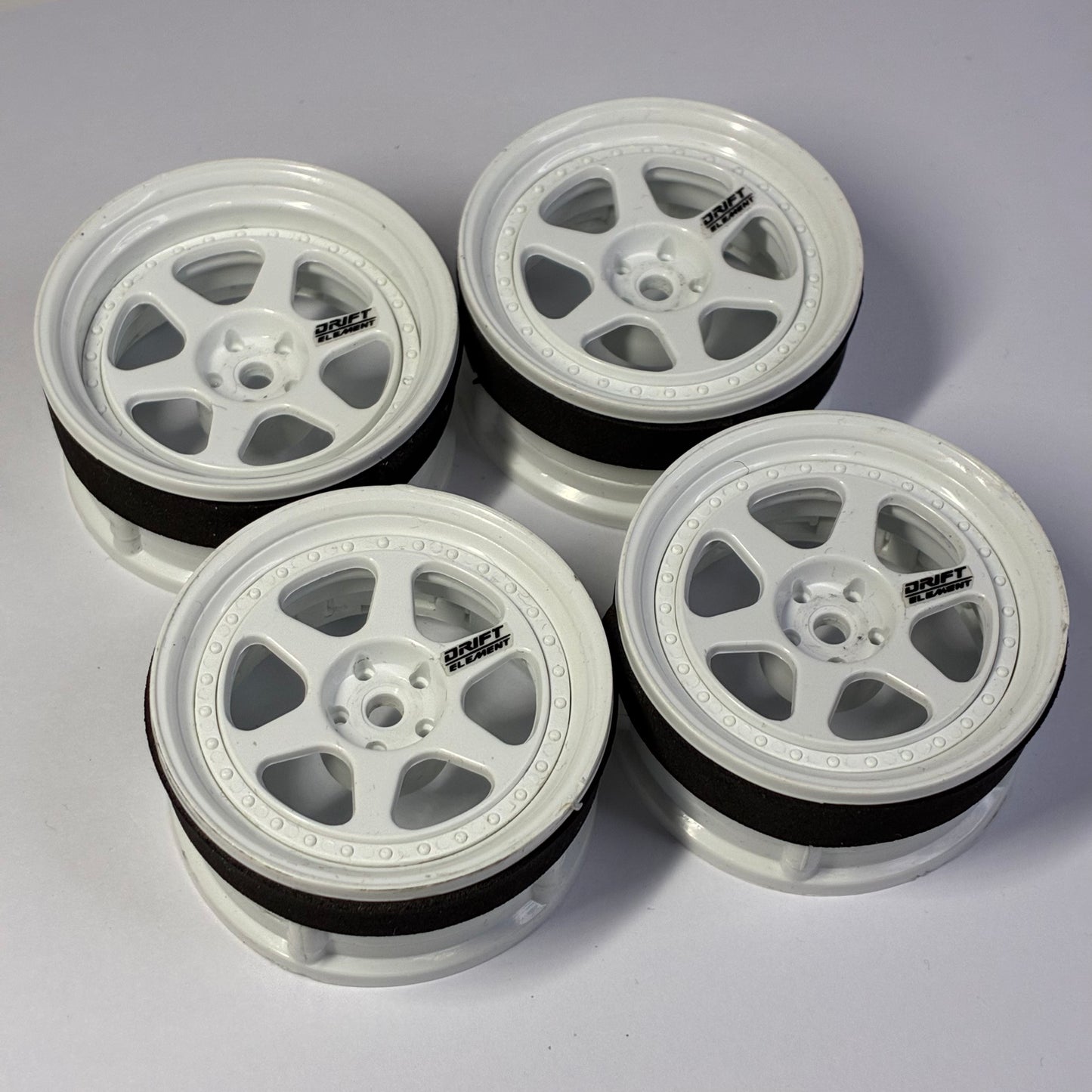 Ds Racing Drift Element Adjustable Offset White Wheels