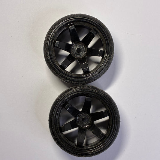 Black & Tyres Wheels Offset 6mm Pair