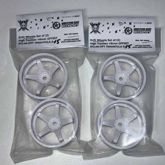 RCLab-OPT Tarantula 6mm White  Drift Wheels