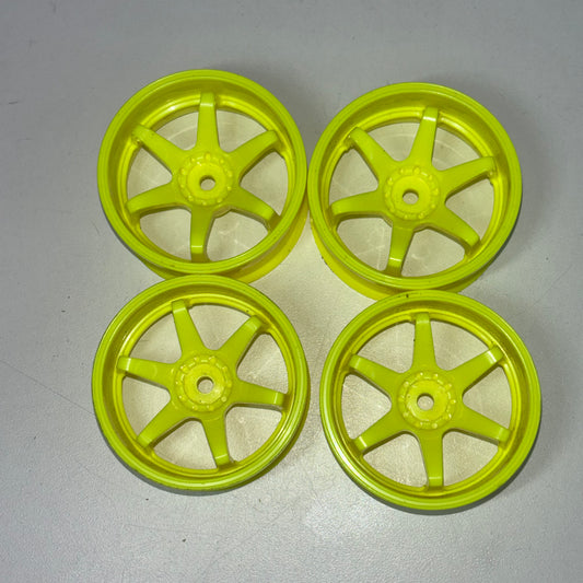 Yellow 6 Spoke Wheels Offset 6mm