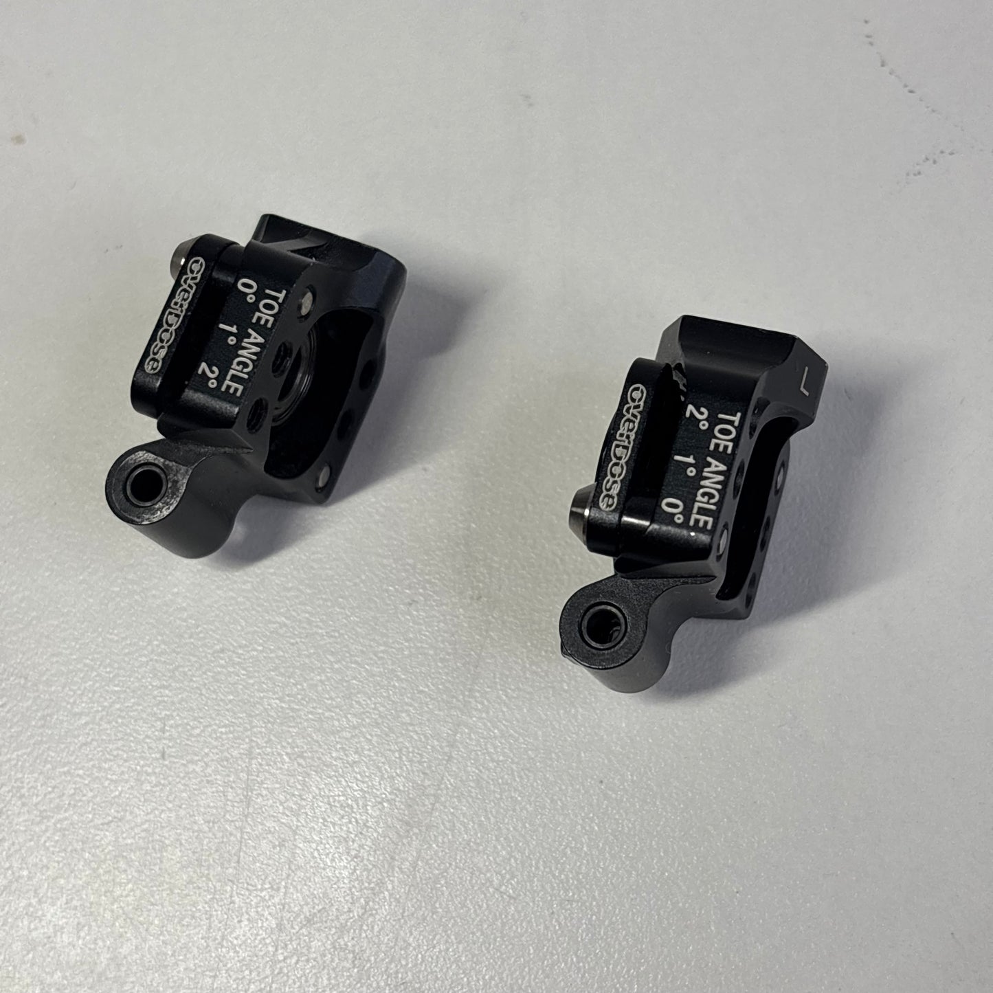 Overdose Black Alloy Adjustable Rear Hubs Uprights