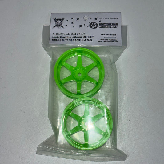 RCLab-OPT Tarantula 6mm Lime Green  Pair