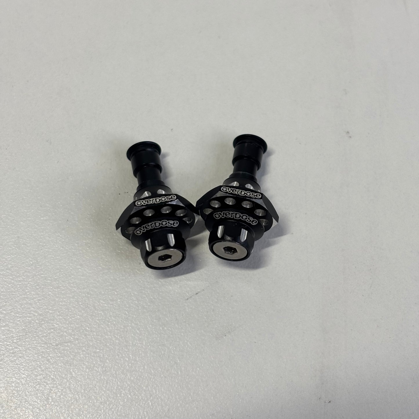 Overdose Black Alloy One Piece Front Axles 6MM  Type 1