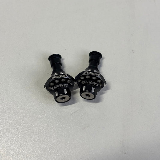 Overdose Black Alloy One Piece Front Axles 6MM  Type 1