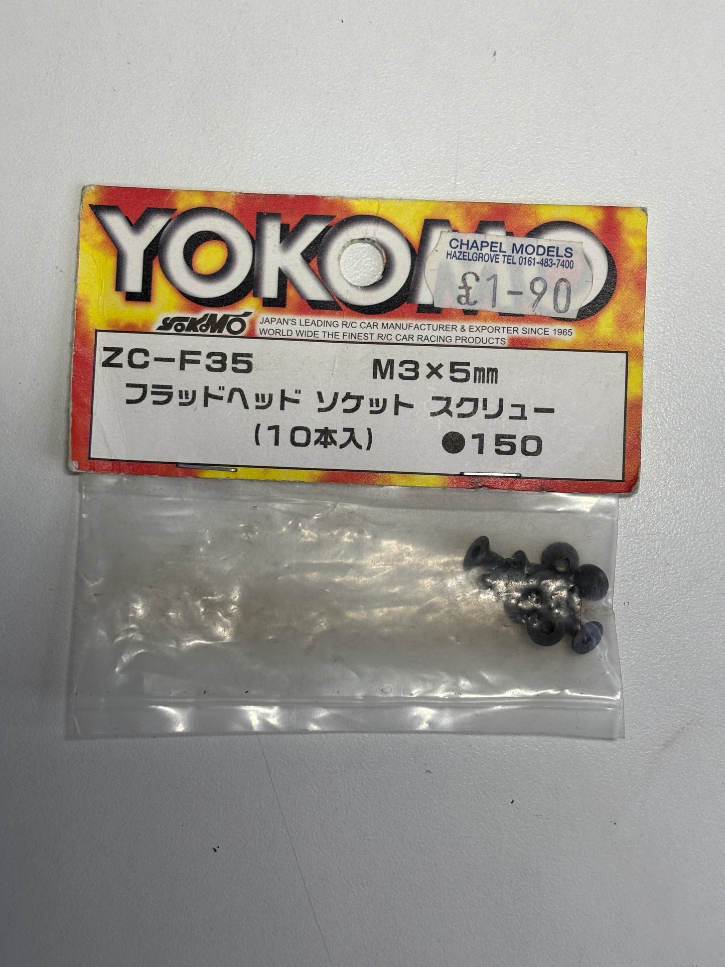 Yokomo ZC-F35 M3x5mm Taper Screws Qty 10