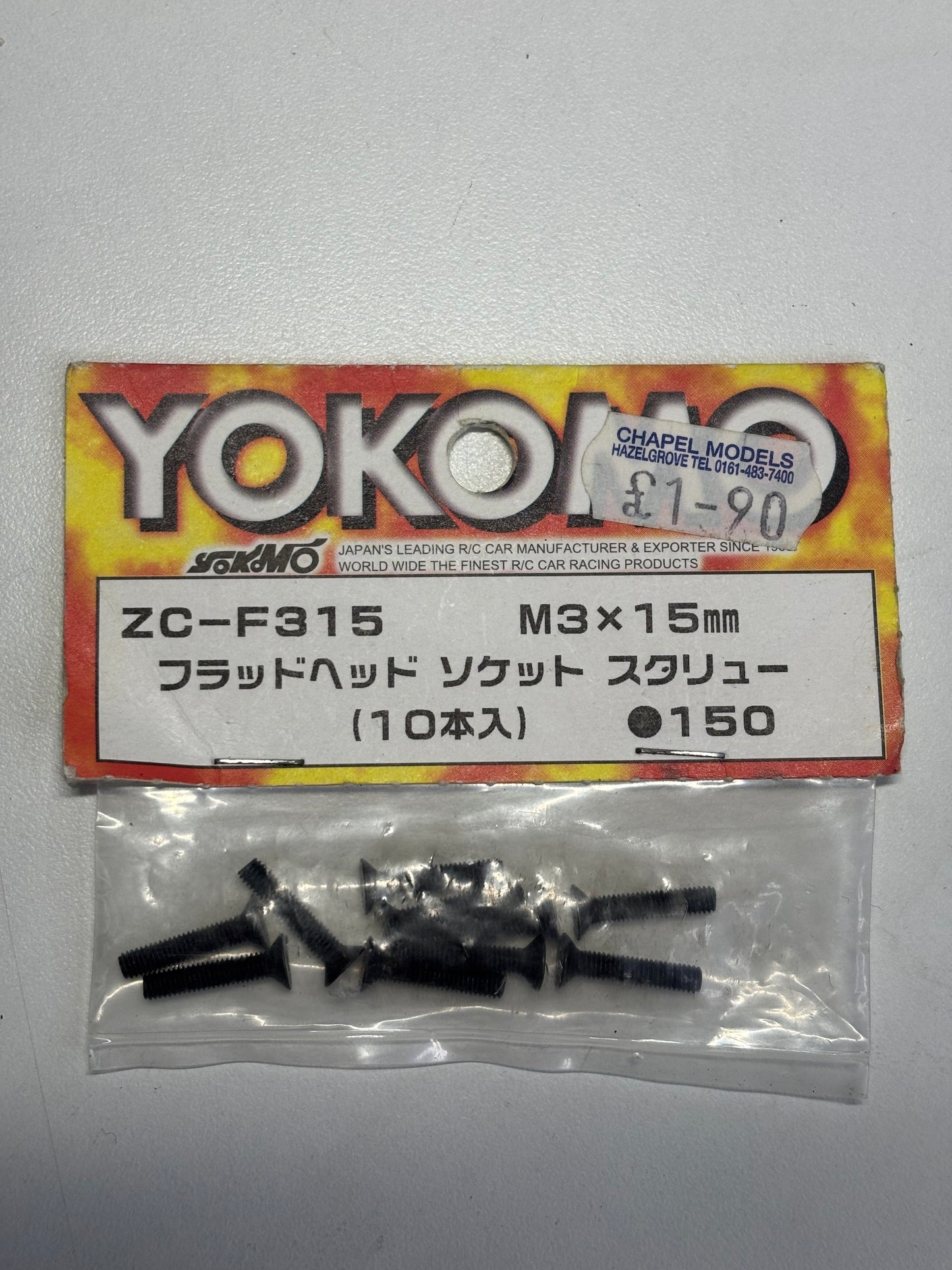 Yokomo ZC-F315 M3 x 15mm Qty 10 Screws