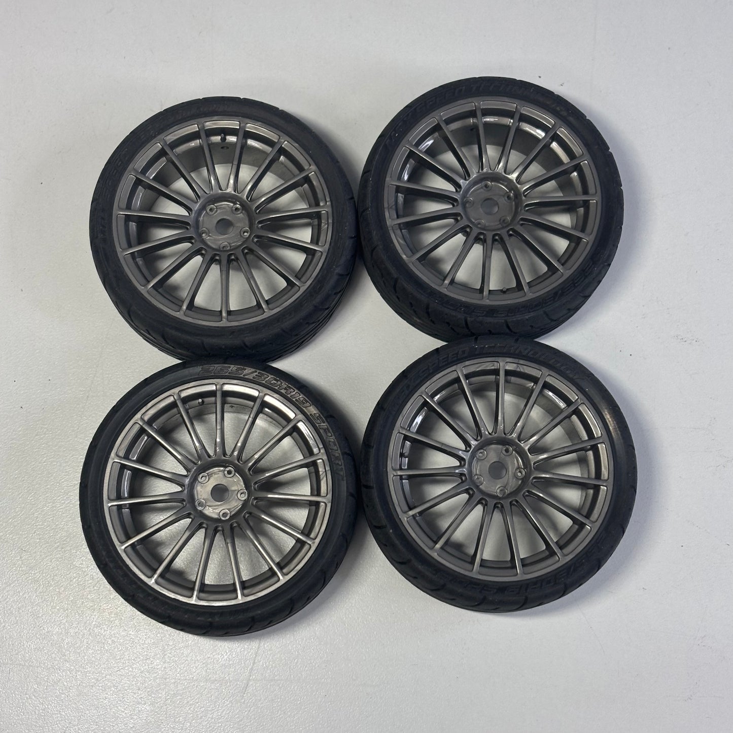 MST Grey Wheels With Rubber Tyres Offset 0