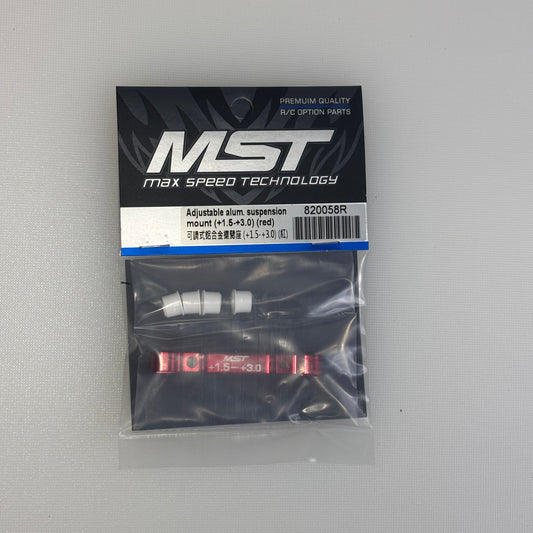 MST Adjustable Suspension Mount +1.5 +3.0 Red 820058R