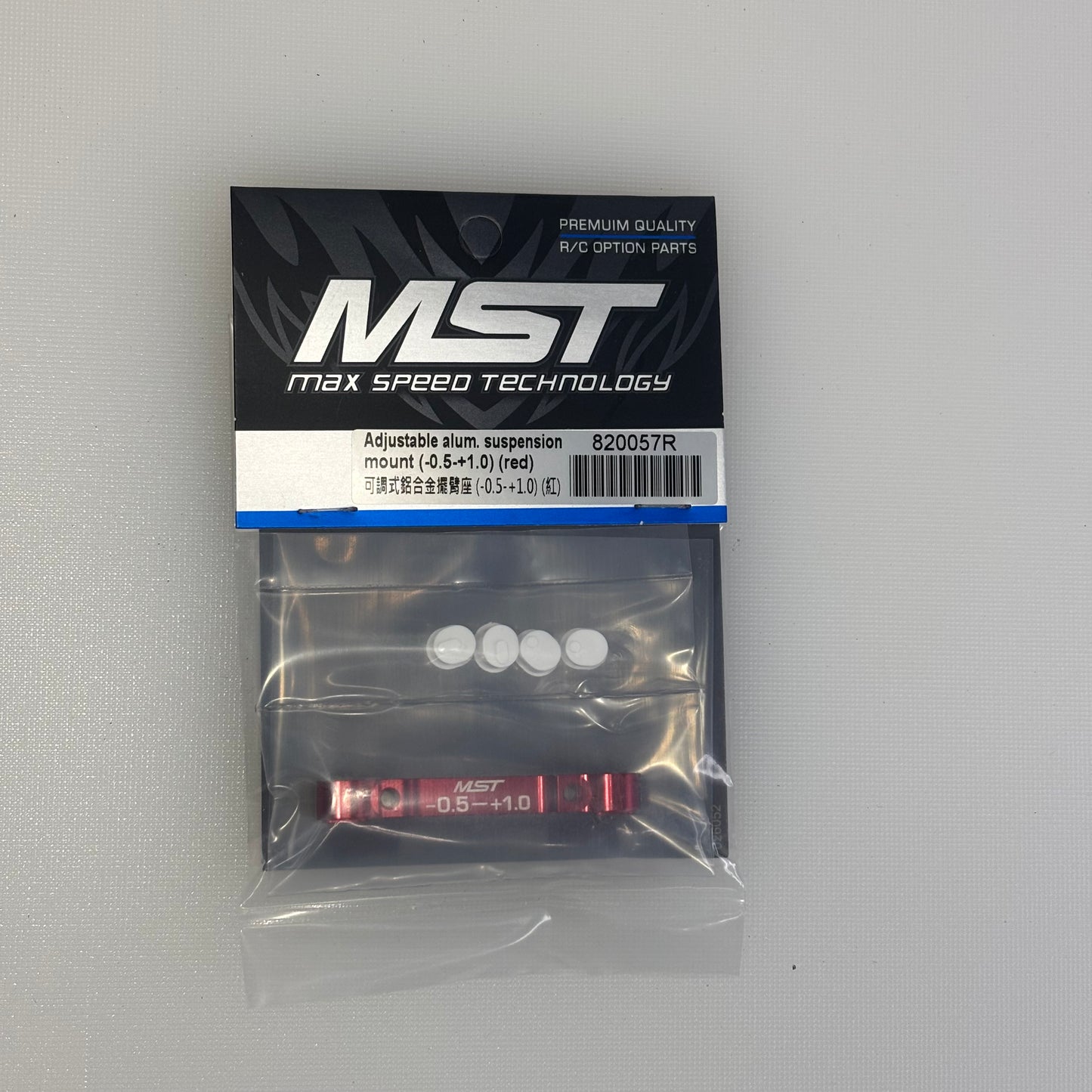 MST Adjustable Suspension Mount -0.5 +1.0 Red 820057R