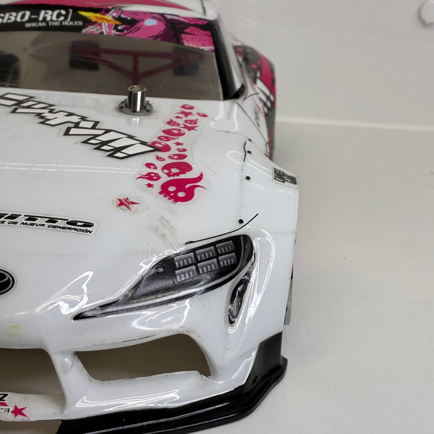 Yokomo A90 Supra White Pink BodyShell