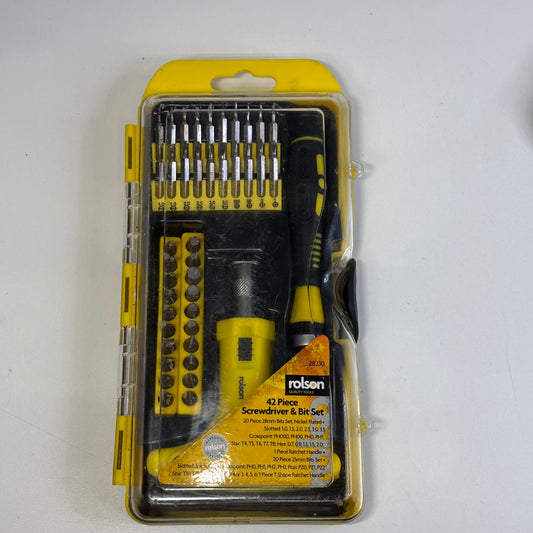Rolson 42 Piece Scewdriver & Bit Set Multi Tool