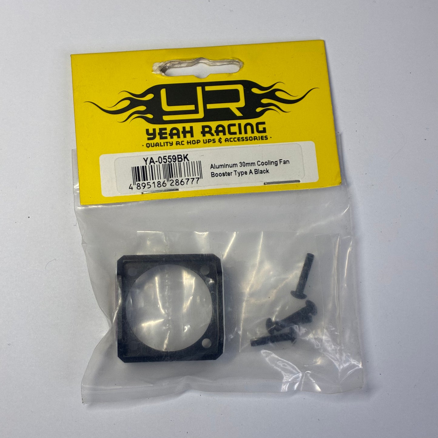 YR Aluminum 30mm Cooling Fan Booster Type A Black Alloy