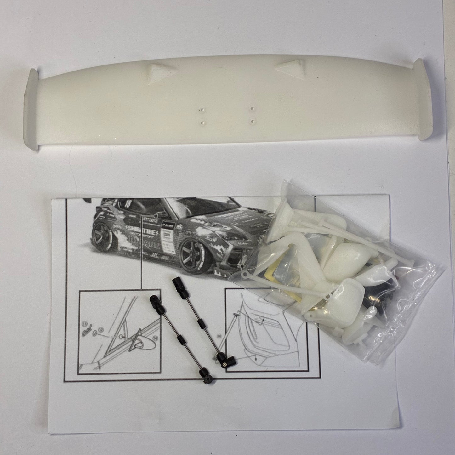 Shibata? White Spoiler Big Wing & Mirrors DR GT Wing Swan Neck