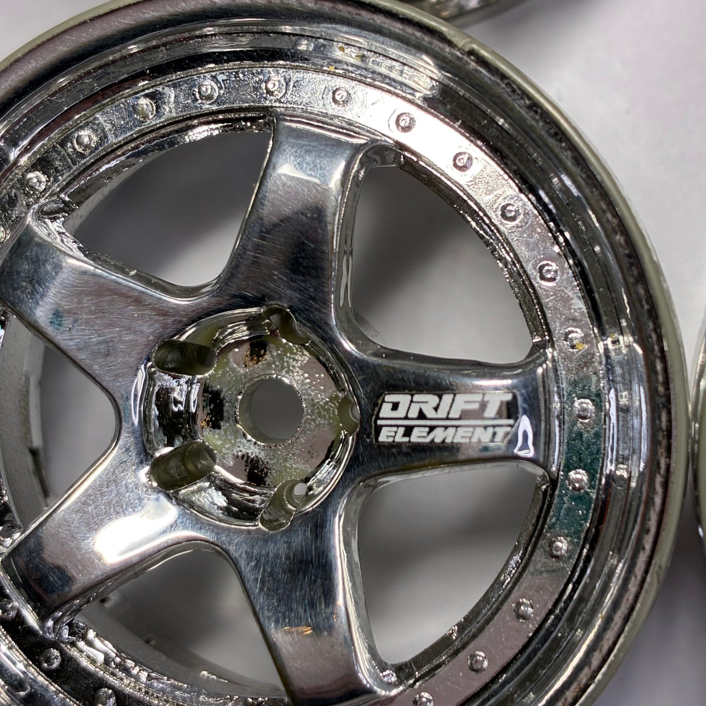 DS Racing Chrome Adjustable Offset Drift Element Wheels