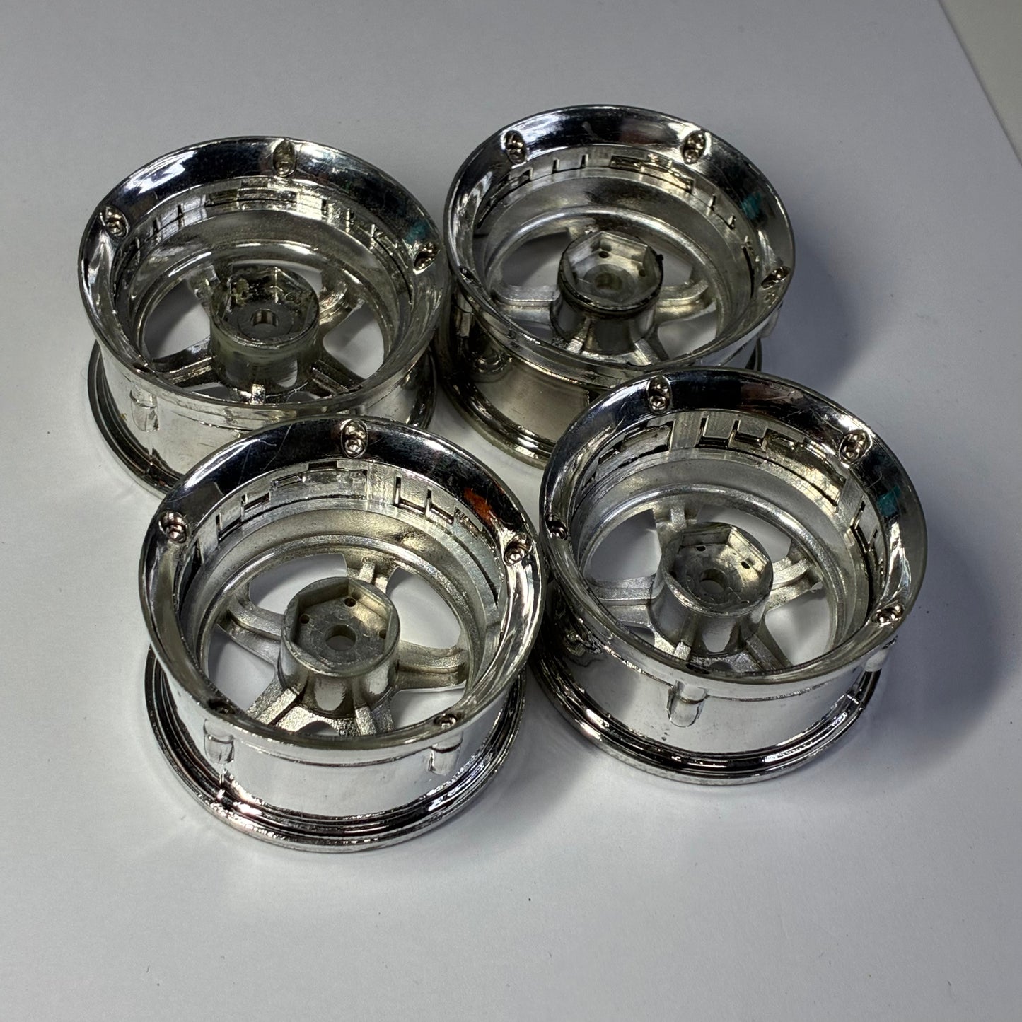 DS Racing Chrome Adjustable Offset Drift Element Wheels