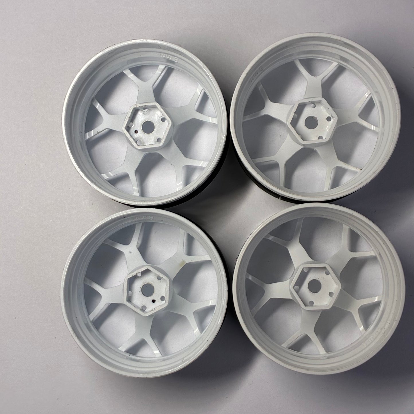 Ds Racing Feathery White Wheels 8mm Offset