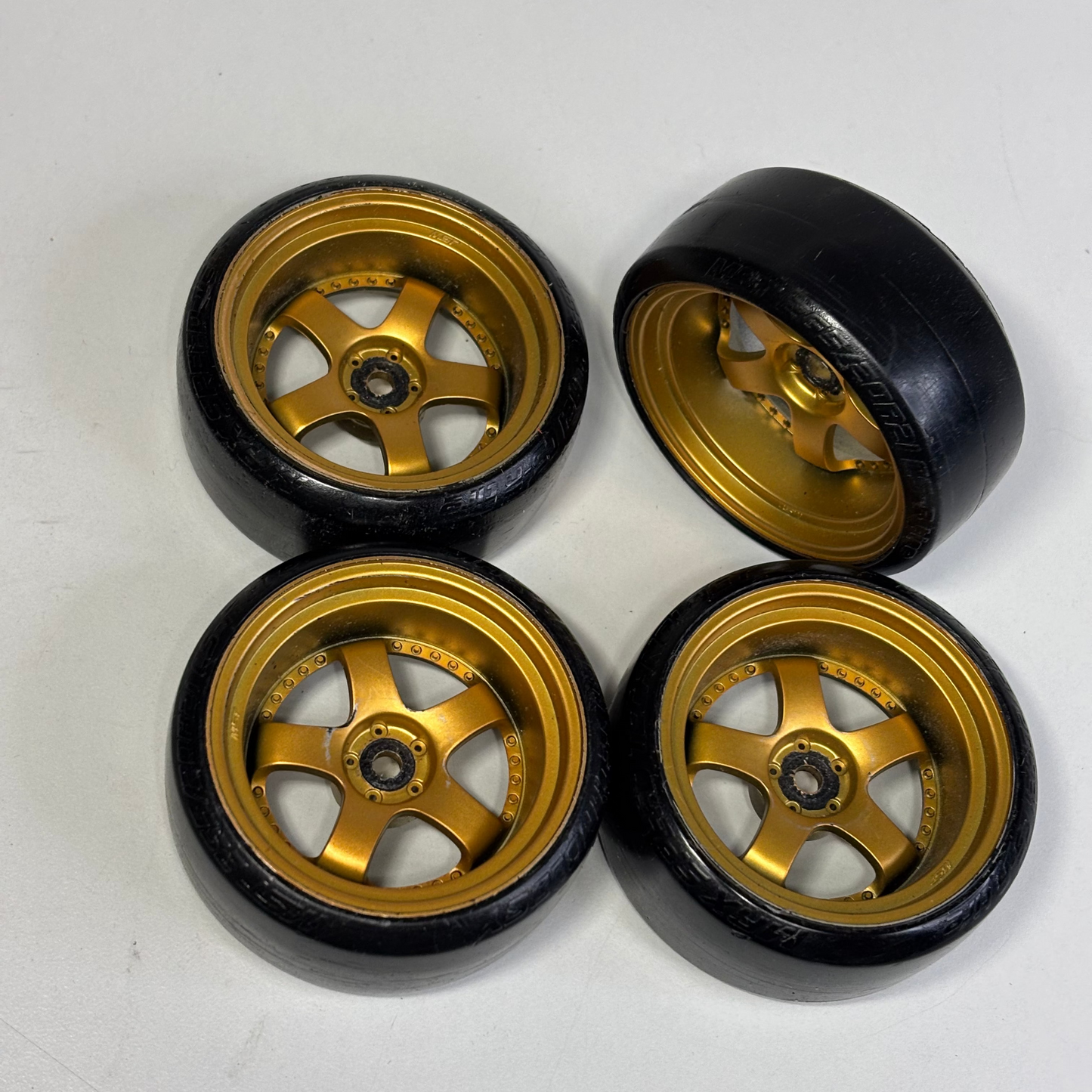 MST Gold Wheels 9mm Offset With MST Tyres