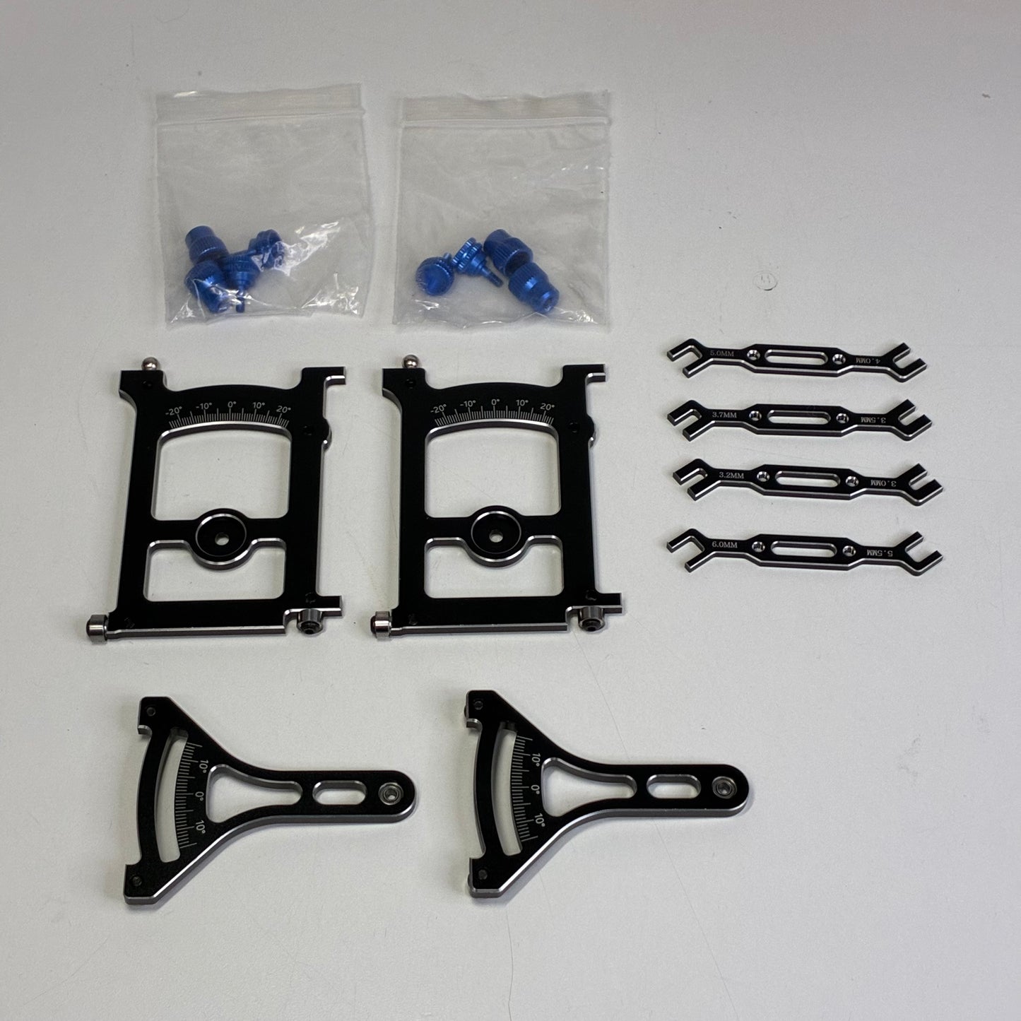 Black Alloy Set Up Station Pair for Front Or Rear