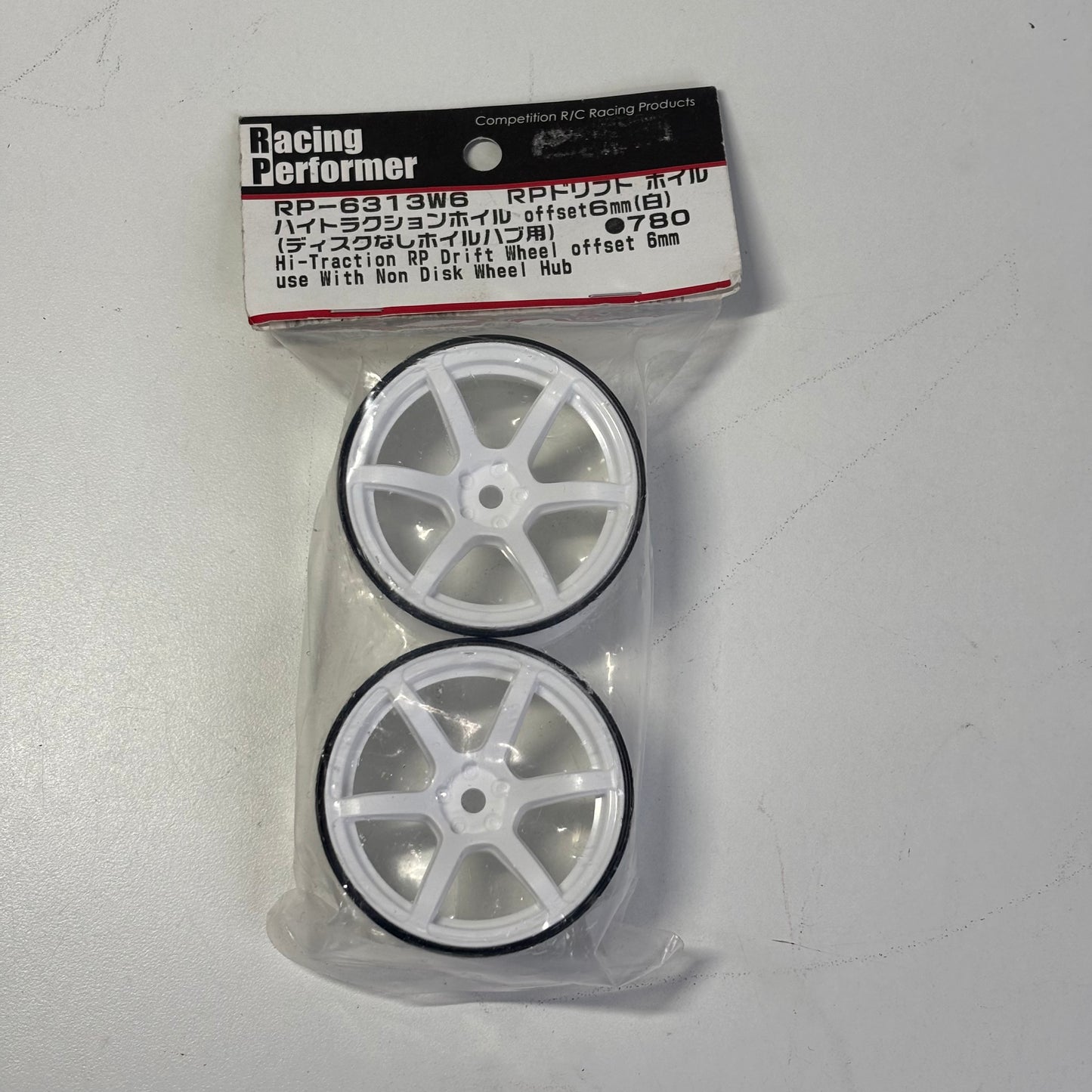 Yokomo Racing Performer RP-6313W6 Offset 6 White Wheels New Pair