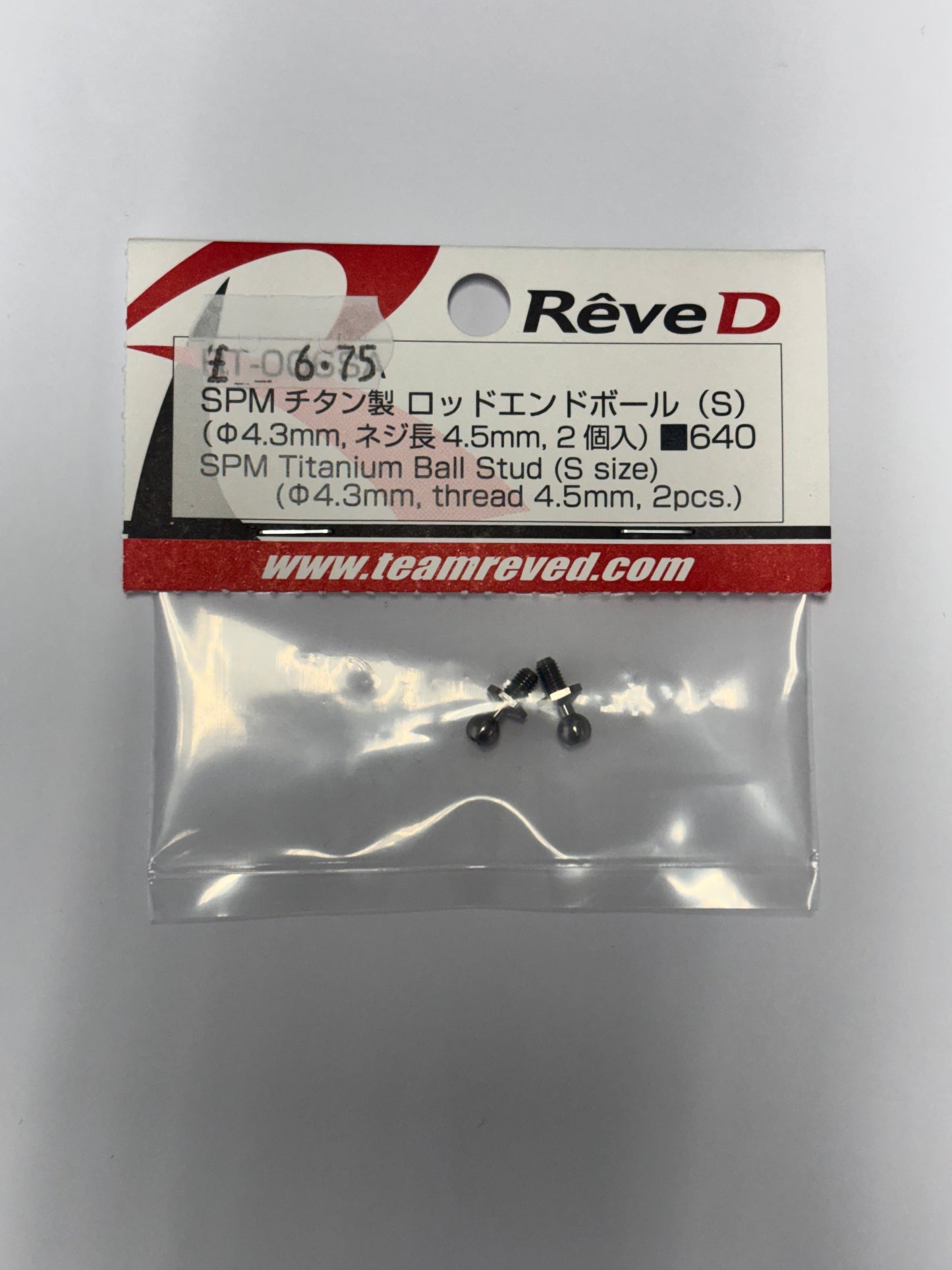 Reve D RT-006SA Titanium 4.3 4.5mm Thread x2