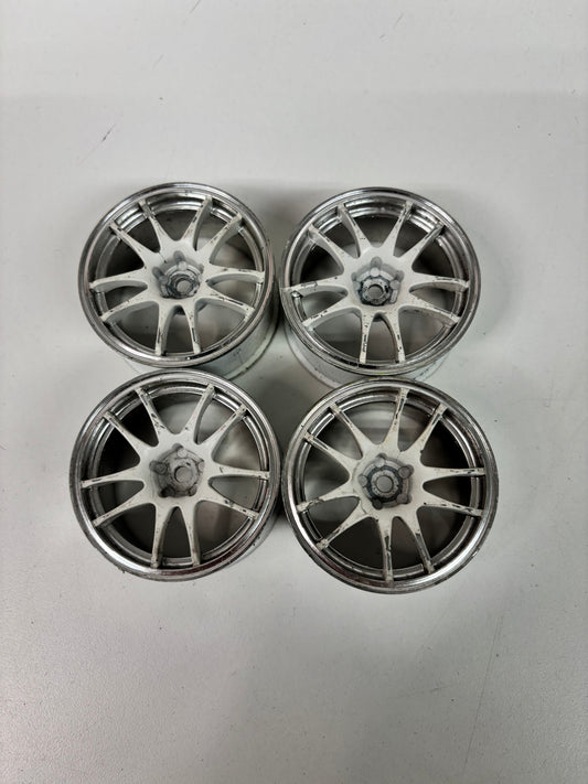 White Silver Work Emoticon Wheels Offset 6