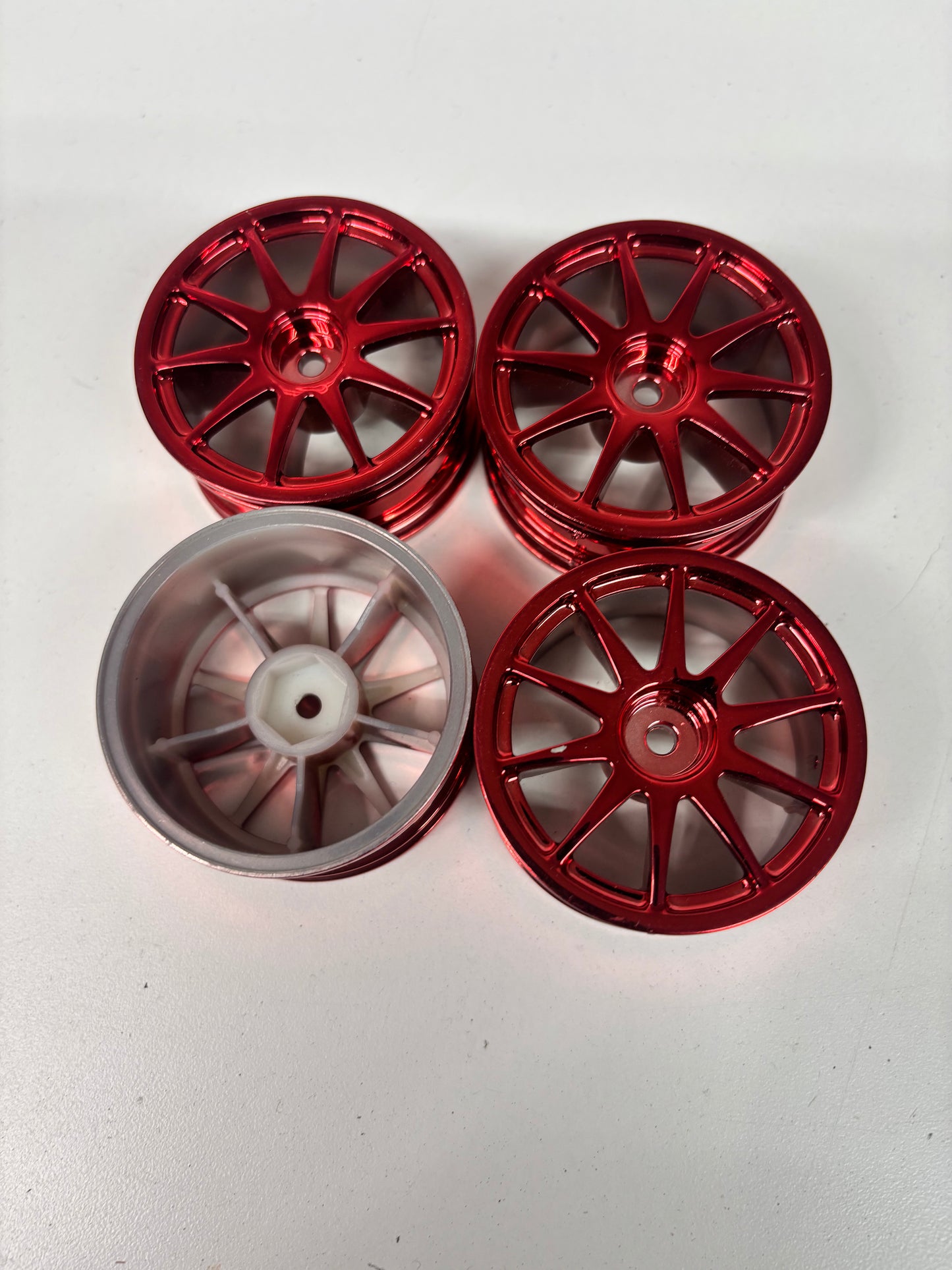 Red Chrome Wheels Offset 6
