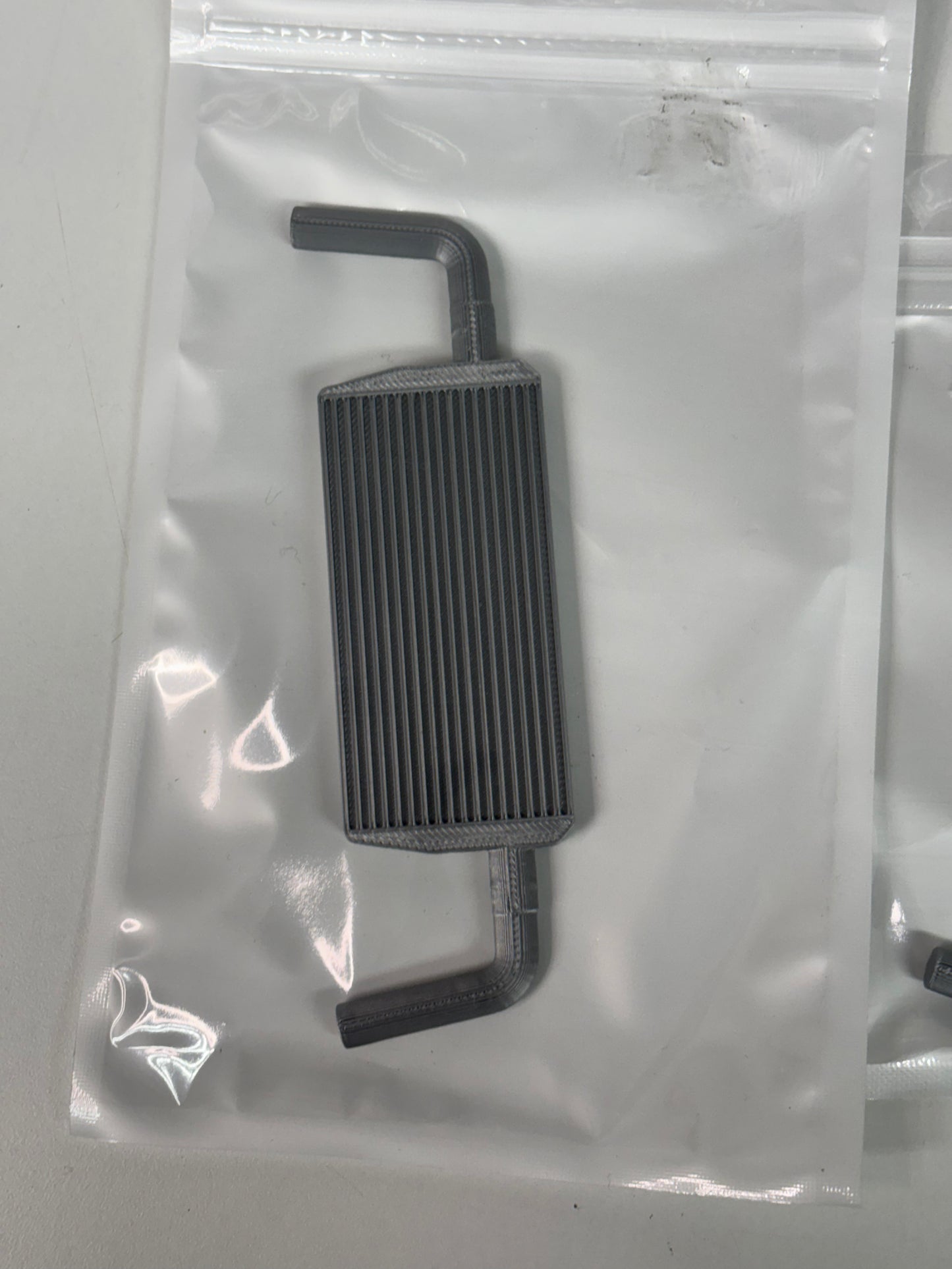 3D Printed Silver Intercooler Small Large