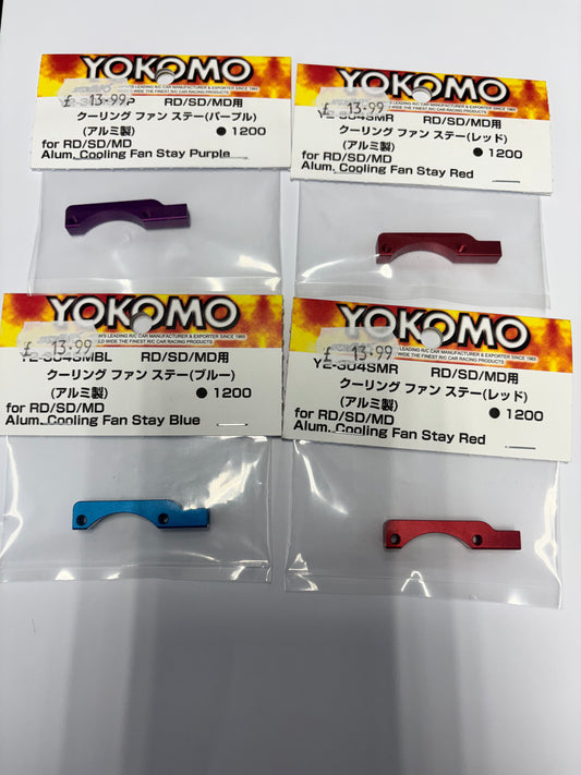 Yokomo Y2-302 SMR Alloy Cooling Fan Holder Stay Red Blue Purple