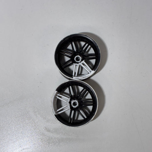 MST 11mm Offset Black White Wheels