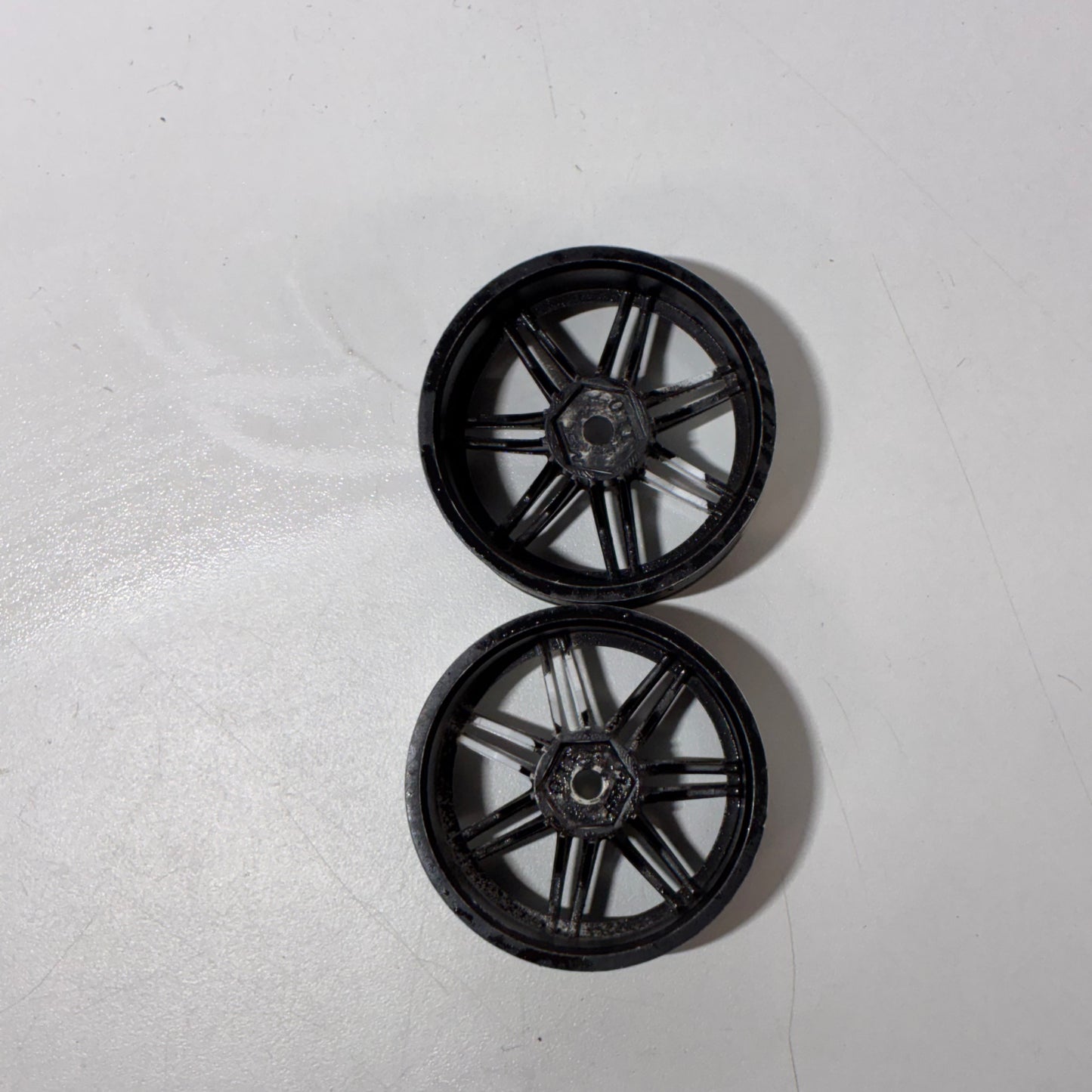 MST 11mm Offset Black White Wheels