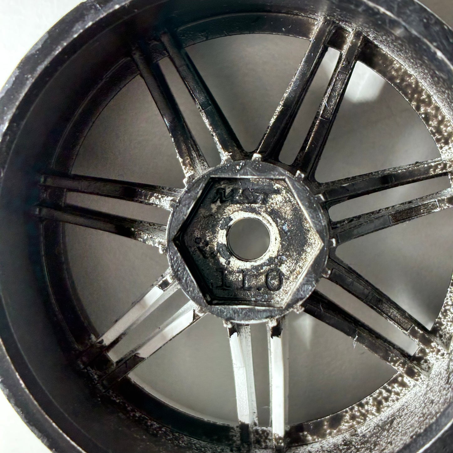 MST 11mm Offset Black White Wheels