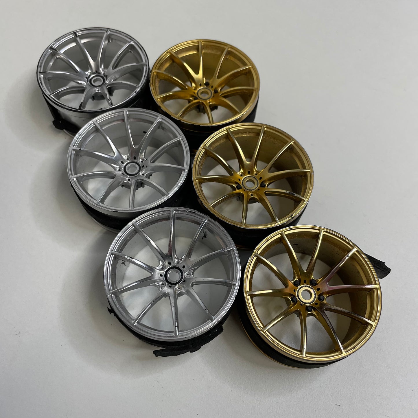 MST Wheels 6x Gold Silver 5mm